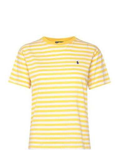 Striped Organic Cotton Crewneck Tee Yellow Polo Ralph Lauren