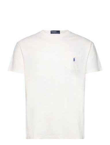 Classic Fit Cotton-Linen Pocket T-Shirt White Polo Ralph Lauren