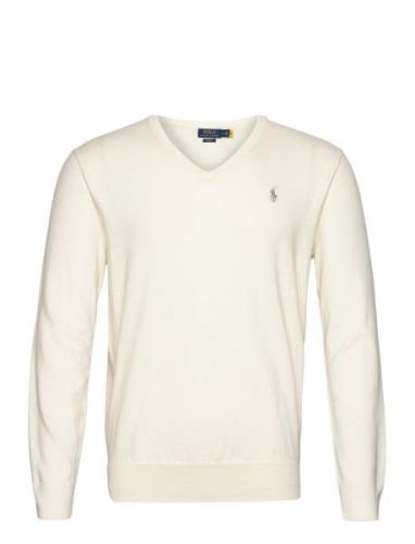 Slim Fit Textured Cotton Sweater Cream Polo Ralph Lauren
