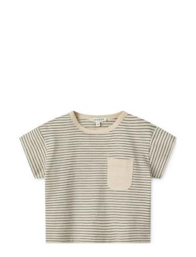 Dodoma Baby Stripe Shortsleeve T-Shirt Beige Liewood