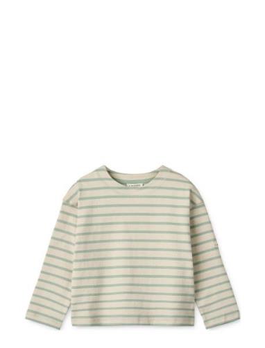 Farah Stripe Sweatshirt Green Liewood