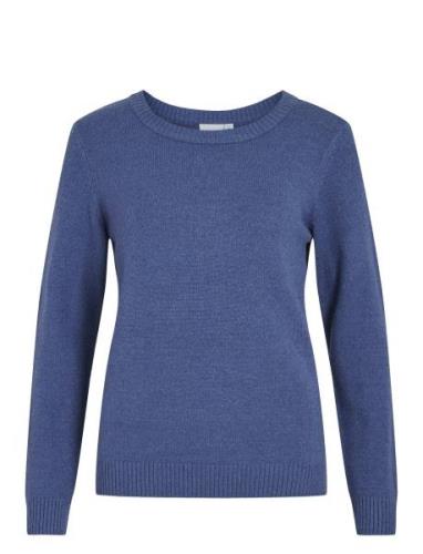 Viril O-Neck L/S Knit Top - Noos Blue Vila