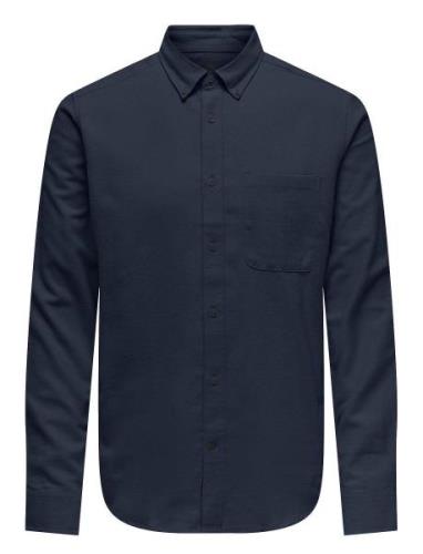 Onsgudmund Slim 1-Pkt Solid Shirt Noos Navy ONLY & SONS