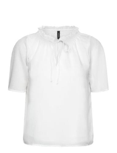 Vmemilie Ss Top Wvn Ce White Vero Moda