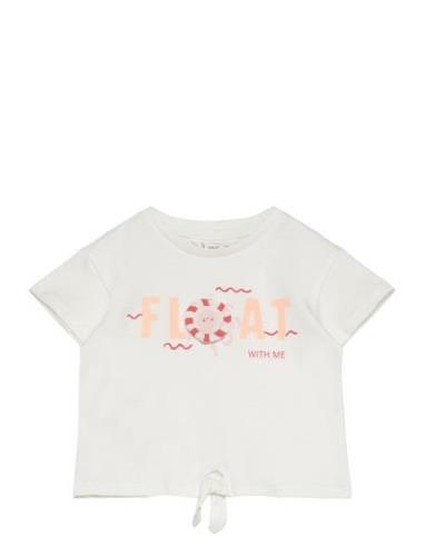 Printed Message T-Shirt White Mango