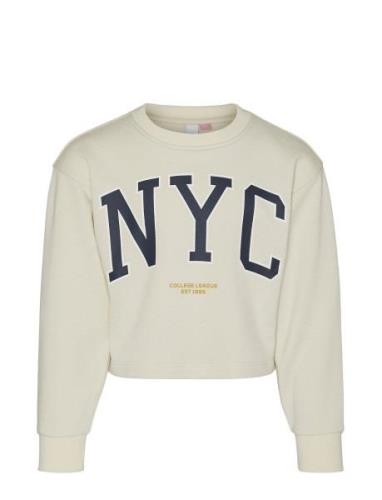 Vmmillie Linsey Cropped Sweat Jrs Girl Cream Vero Moda Girl