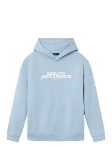 Nlmkouth Ls Bru Sweat W. Hood Blue LMTD