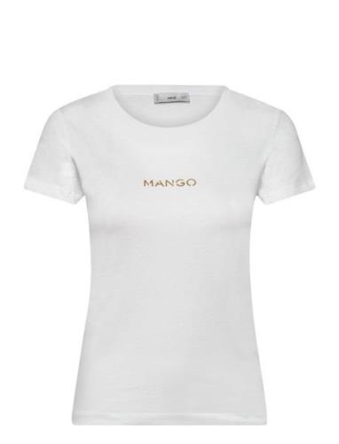 Logo Cotton T-Shirt White Mango