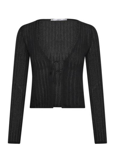 Knitted Cardigan With Bows Black Mango