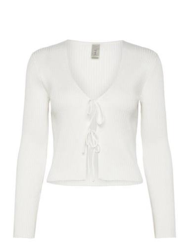 Yasmusen Ls Tie Knit Cardigan - Ka White YAS