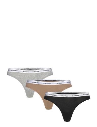 Thong 3Pk Patterned Calvin Klein