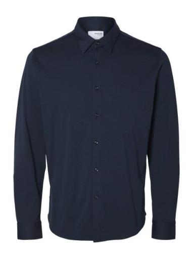 Slhslim-Jersey Shirt Ls Noos Navy Selected Homme