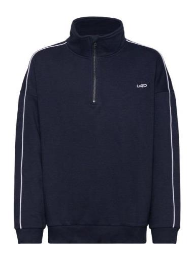 Nlnnya Ls Bru Half Zip Sweat Navy LMTD