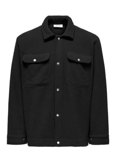 Onsemilio Teddy Overshirt Sweat Vd Black ONLY & SONS