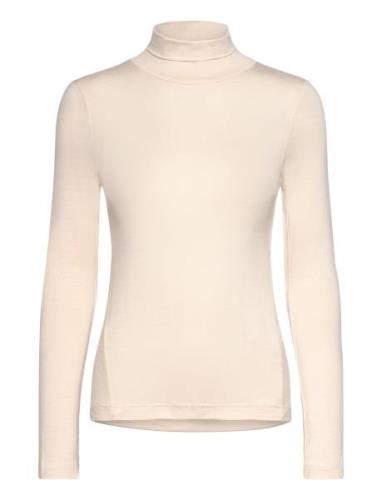 Venitia Jersey Split Cuff Top Beige French Connection