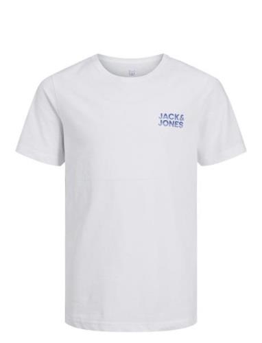 Jjstyd Chest Brand Tee Ss Ln Jnr White Jack & J S