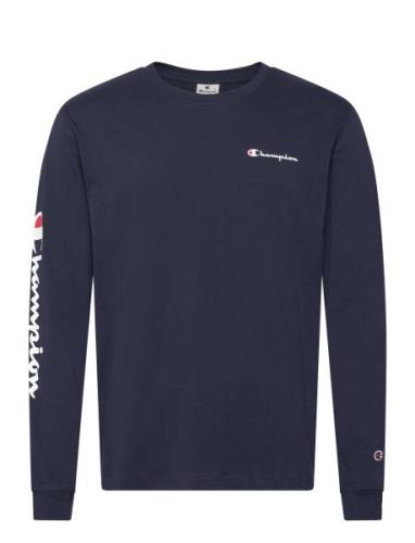 Crewneck Long Sleeve T-Shirt Navy Champion