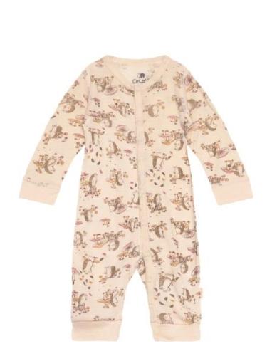 Jumpsuit - Aop Beige CeLaVi