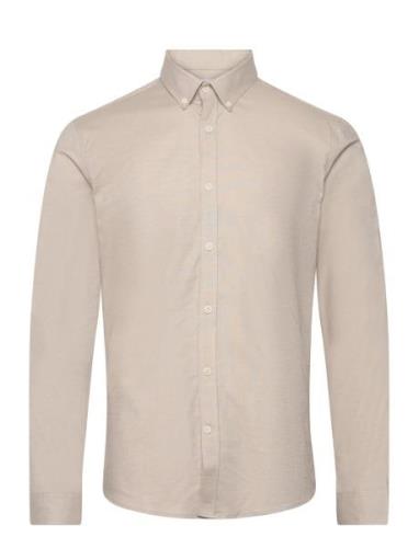 Yarn Dyed Oxford Superflex Shirt Beige Lindbergh