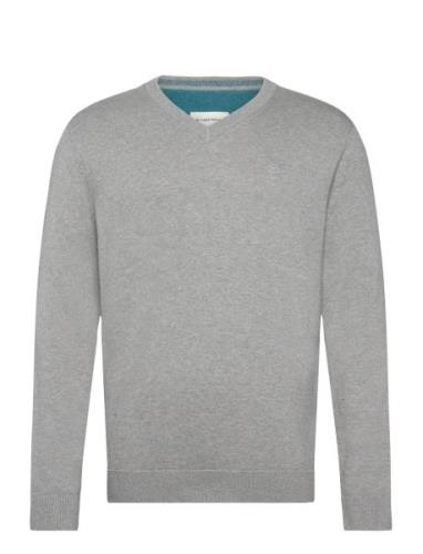 Basic V-Neck Knit Grey Tom Tailor