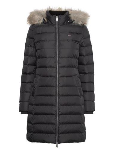 Tjw Essential Hooded Down Coat Black Tommy Jeans