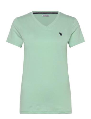 Uspa V Neck Tee Assia Women Green U.S. Polo Assn.