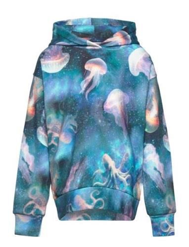 Sweatshirt Hood Aop Ocean Spac Blue Lindex