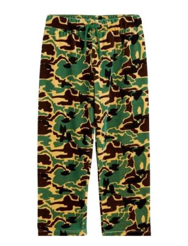 Camo Aop Velour Trousers Green Mini Rodini