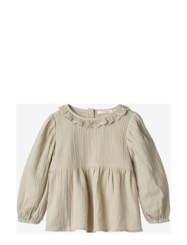 Ciao Ls Blouse Beige Fliink