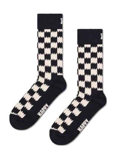 Dizzy Check Sock Black Happy Socks