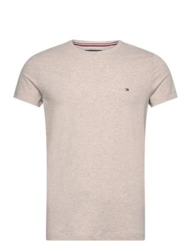 Stretch Slim Fit Tee Beige Tommy Hilfiger