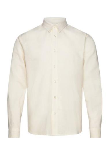 Cotton / Linen Shirt L/S Cream Clean Cut Copenhagen