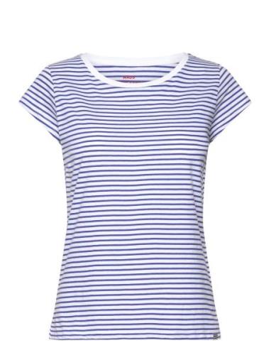 Organic Jersey Stripe Teasy Tee Fav Blue Mads Nørgaard