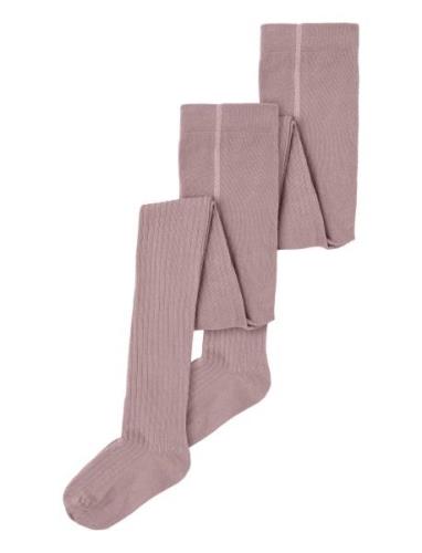 Nknpantyhose Rib 2P Pink Name It