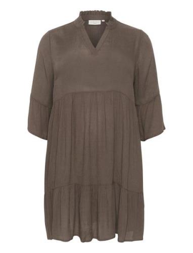 Kcmariana Ami Dress Brown Kaffe Curve