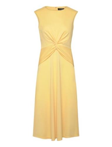 Twist-Front Jersey Dress Yellow Lauren Ralph Lauren