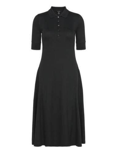 Cotton-Blend Polo Dress Black Lauren Ralph Lauren