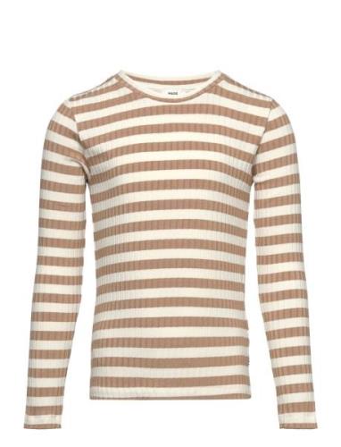 5X5 Classic Stripe Talika Top Beige Mads Nørgaard