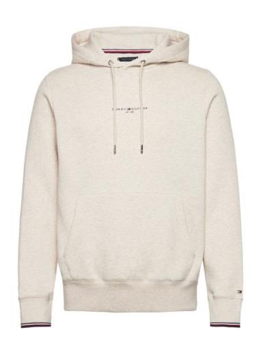 Tommy Logo Tipped Hoody Beige Tommy Hilfiger