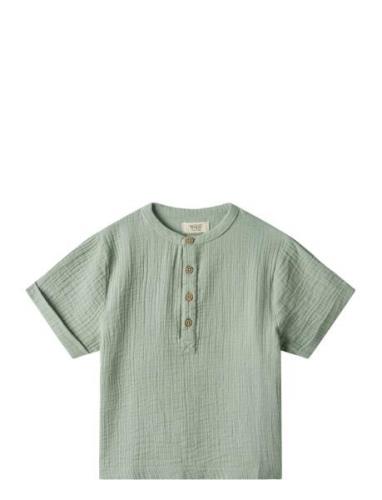 Shirt S/S Svend Green Wheat