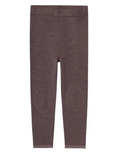 Nmfwang Wool Neddle Legging Solid Noos Brown Name It