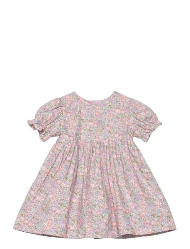 Dress Ss In Liberty Fabric Pink Huttelihut