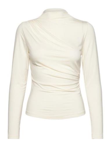 Long Sleeve Turtle Neck T-Shirt White Rosemunde