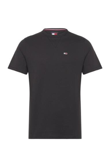 Tjm Slim Rib Detail Tee Black Tommy Jeans