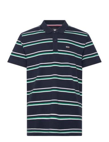 Tjm Reg Essential Stripe Polo Navy Tommy Jeans