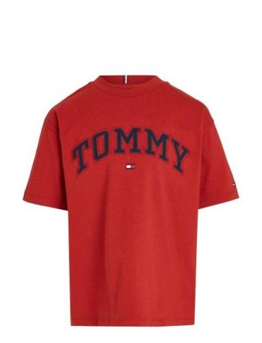 Varsity Embroidery Tee Ss Red Tommy Hilfiger