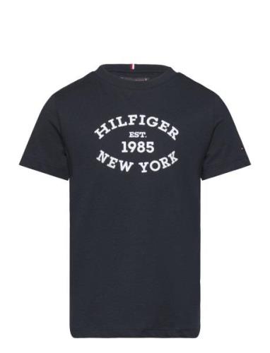 Monotype Flock Regular Tee Ss Navy Tommy Hilfiger