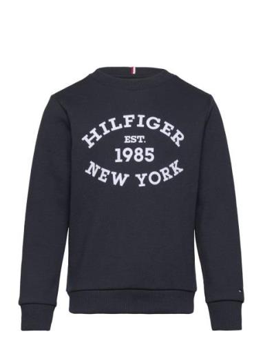 Monotype Flock Reg Sweatshirt Navy Tommy Hilfiger