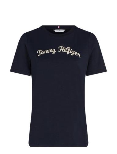 Reg Script C-Nk Ss Navy Tommy Hilfiger