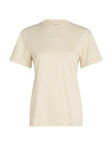 Multi Logo Regular T-Shirt Cream Calvin Klein